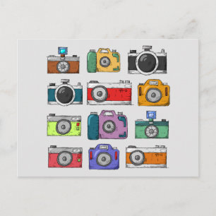 POSTAL VINTAGE CÁMARAS POP ART POSTCARDS