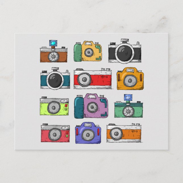 POSTAL VINTAGE CÁMARAS POP ART POSTCARDS (Anverso)