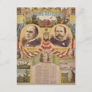 Postal Vintage Campaña Presidencial Fiesta Republicano