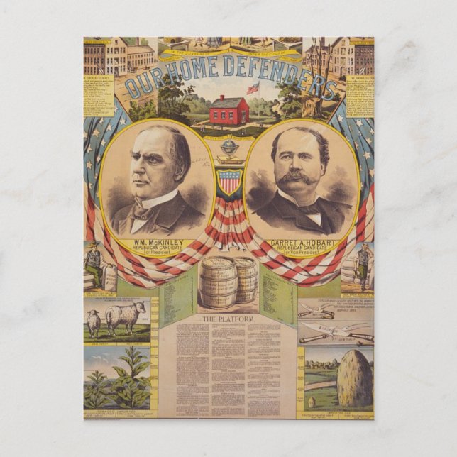 Postal Vintage Campaña Presidencial Fiesta Republicano (Anverso)