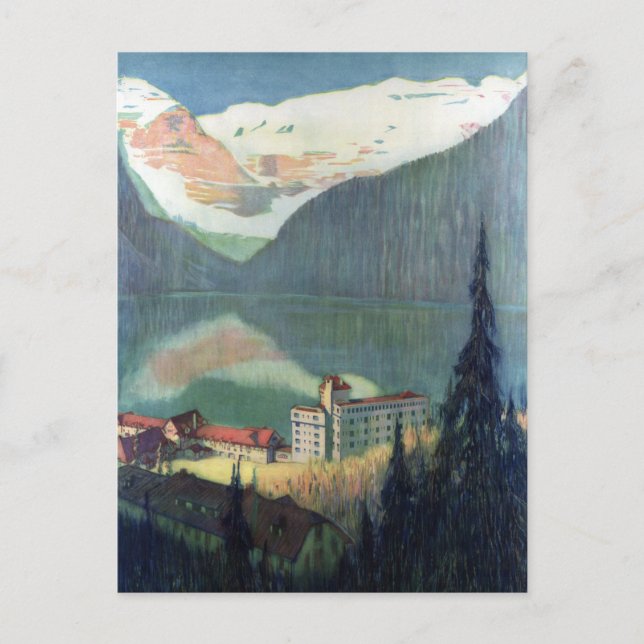 Postal Vintage Canadian Pacific Rockies Lake Louise Postc (Anverso)