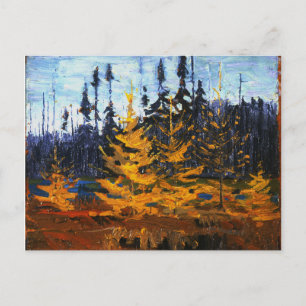 Postal Vintage Canadian Wilderness Tom Thomson Tamaracks