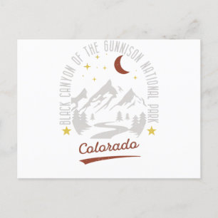 Postal Vintage Cañón Negro del Parque Nacional Gunnison