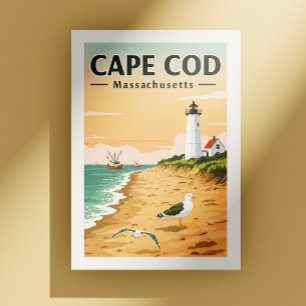 Postal Vintage Cape Cod Massachusetts