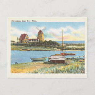 Postal Vintage Cape Cod Massachusetts Scene