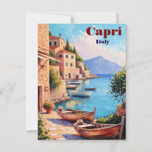 Postal Vintage Capri Italia Viaje Postcard - Retro Medite