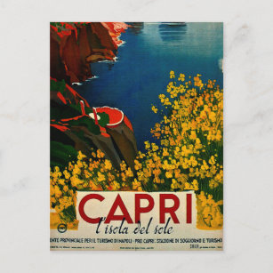 Postal Vintage Capri L'Isola del Sole Italia