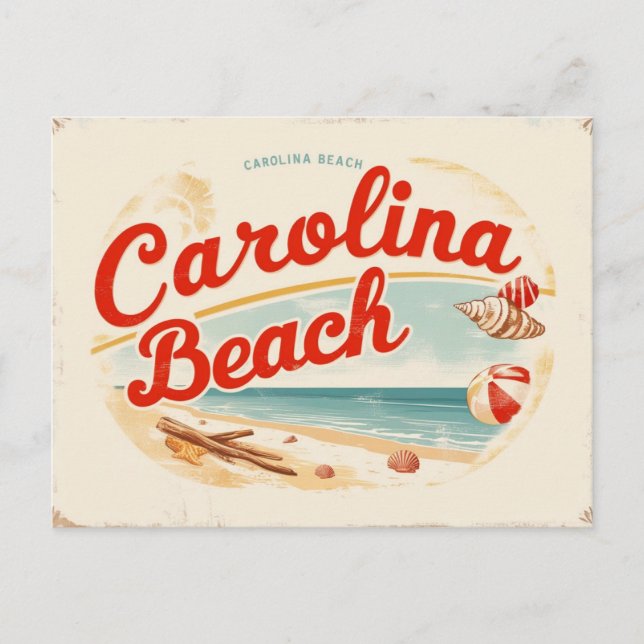 Postal Vintage Carolina Beach (Anverso)
