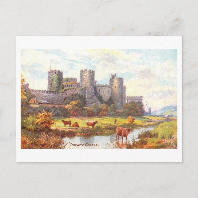 Postal Vintage Castle Conwy  (Anverso)