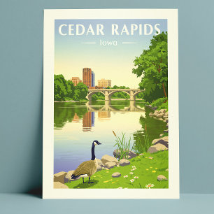 Postal Vintage Cedar Rapids Iowa