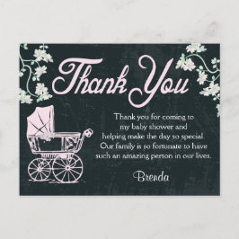 Postal Vintage Chalkboard Shower Gracias Cartas