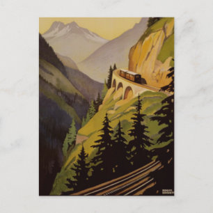 Postal Vintage Chamonix, Mont-Blanc, Francia -