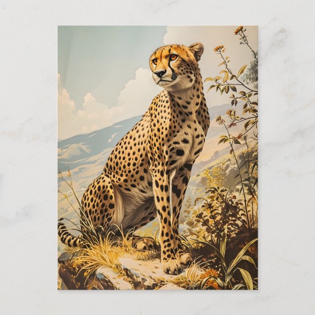Postal Vintage Cheetah (Anverso)