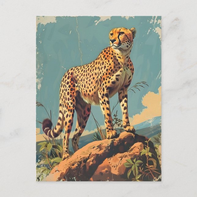 Postal Vintage Cheetah (Anverso)