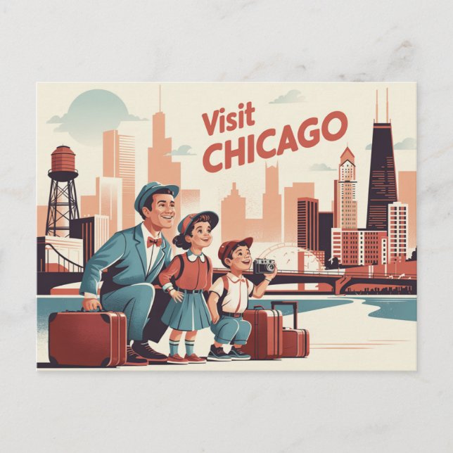 Postal Vintage Chicago (Anverso)