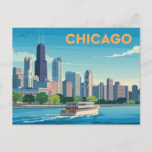 Postal Vintage Chicago (Anverso)