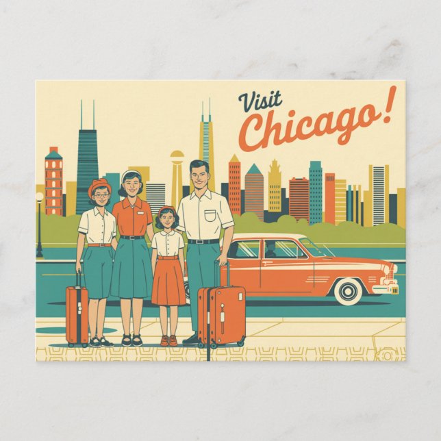 Postal Vintage Chicago (Anverso)