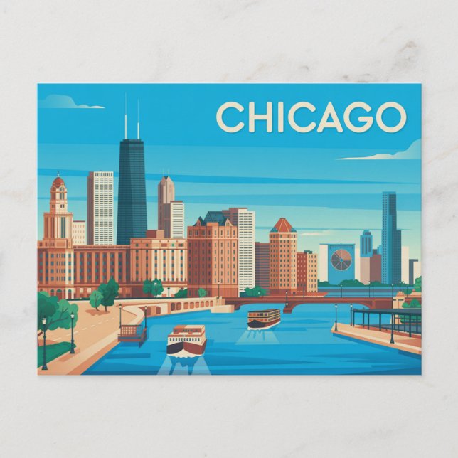 Postal Vintage Chicago (Anverso)