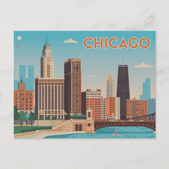 Postal Vintage Chicago (Anverso)