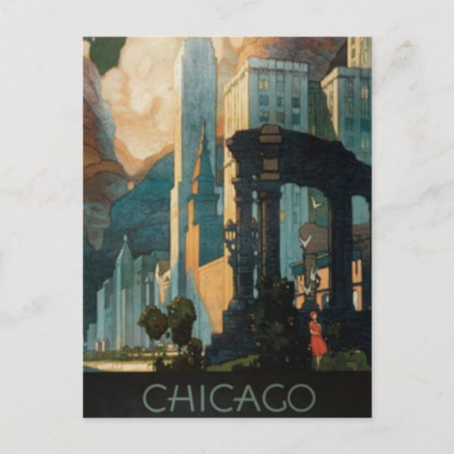 Postal Vintage Chicago, Estados Unidos - (Anverso)