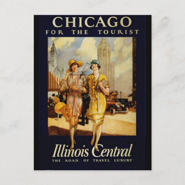 Postal Vintage Chicago, Estados Unidos - (Anverso)
