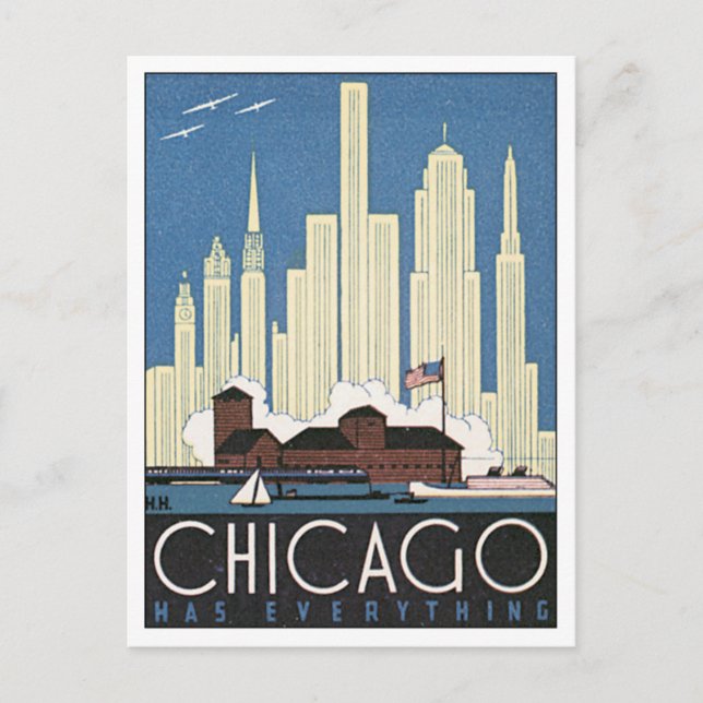 Postal Vintage Chicago Illinois USA (Anverso)