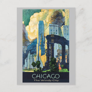 Postal Vintage Chicago Illinois Windy City