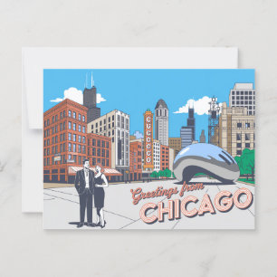 Postal Vintage Chicago Postcard   Saludos desde Chicago