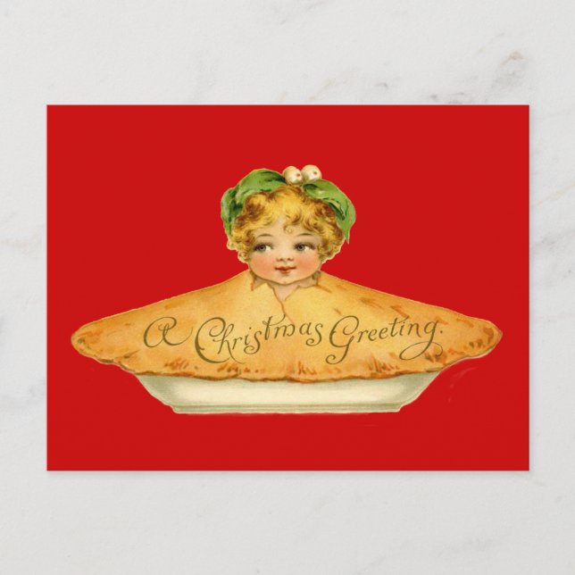 Postal Vintage Child & Pie (Anverso)