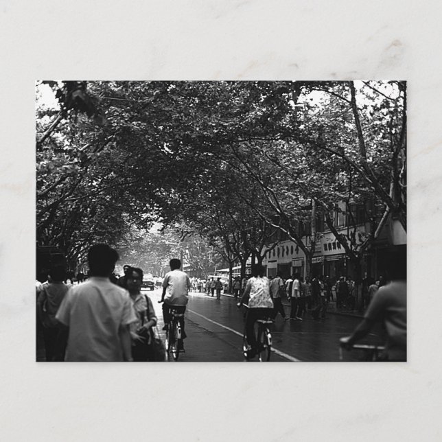Postal Vintage China Shanghai street (Anverso)