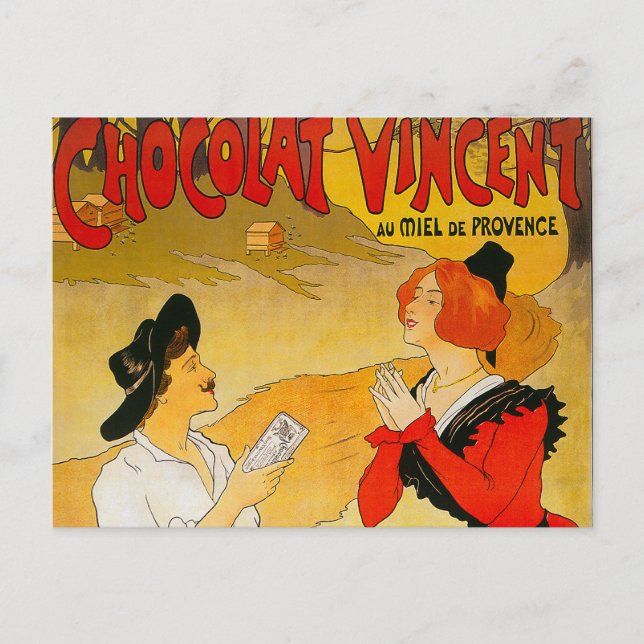 Postal Vintage Chocolat Vincent Ad (Anverso)
