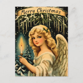 Postal Vintage Christmas Angel