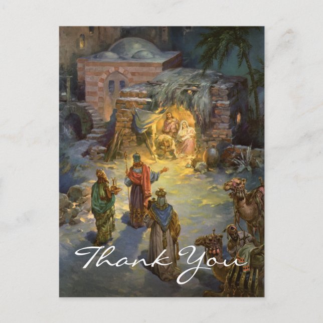 Postal Vintage Christmas Gracias (Anverso)