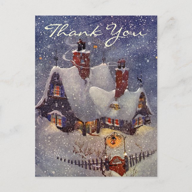 Postal Vintage Christmas Gracias (Anverso)