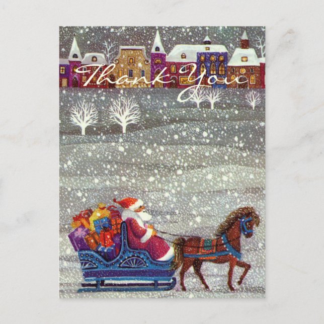 Postal Vintage Christmas Gracias (Anverso)
