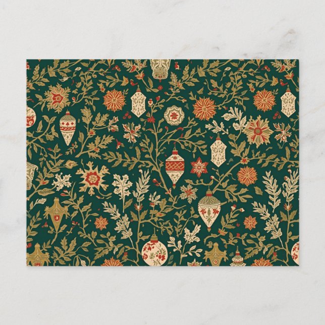 Postal Vintage Christmas Pattern - Postcard (Anverso)