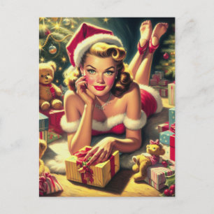 Postal Vintage Christmas Pin up