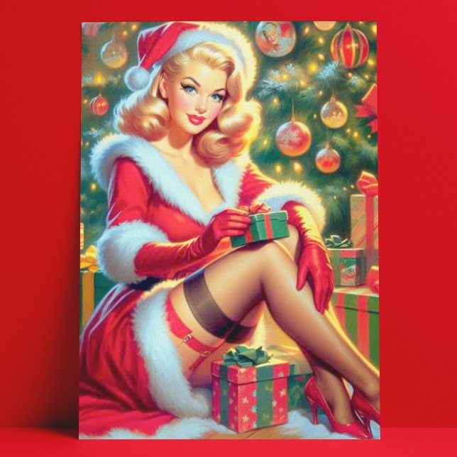 Postal Vintage Christmas Pin Up (Subido por el creador)