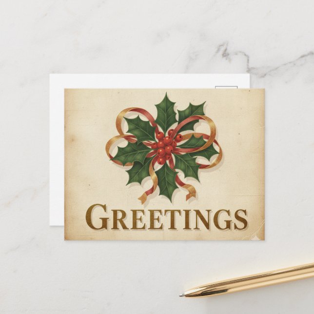 Postal Vintage Christmas Postcard (Anverso/Reverso In Situ)