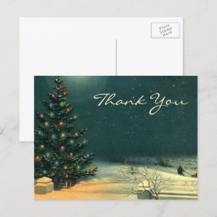 Postal Vintage Christmas Thank You
