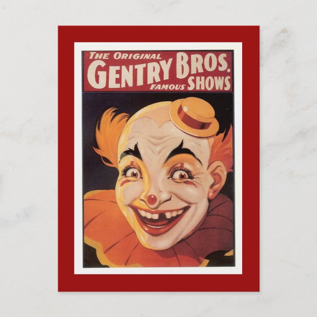 Postal Vintage Circus Clown (Anverso)