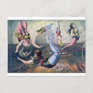 Postal Vintage CIRCUS trapeze