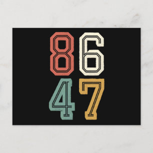 Postal Vintage Classic 86 47 Anti Trump 2024 Impeach