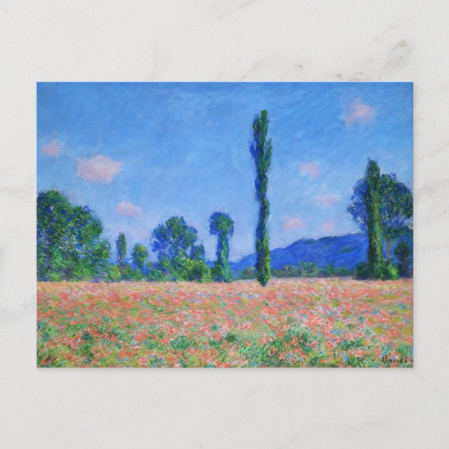 Postal Vintage Claude Monet Poppy (Anverso)