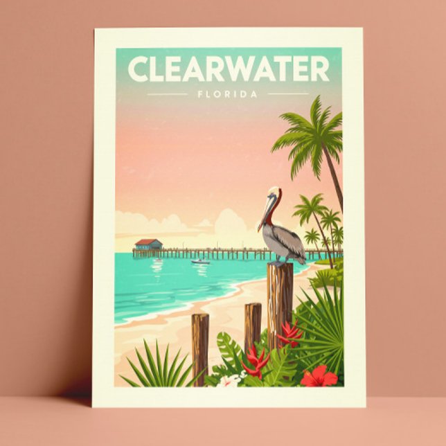 Postal Vintage Clearwater Florida (Subido por el creador)