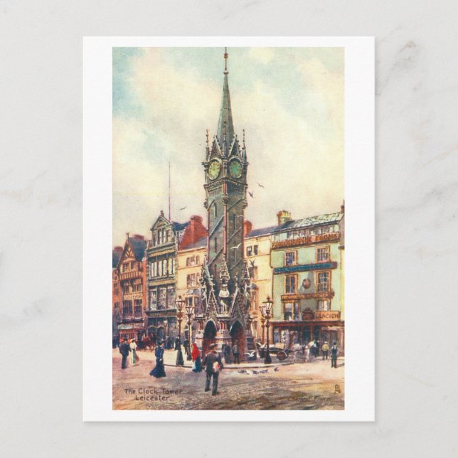 Postal Vintage Clock Tower, Leicester (Anverso)