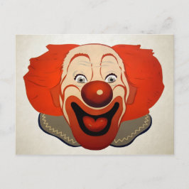 Postal Vintage Clown Face