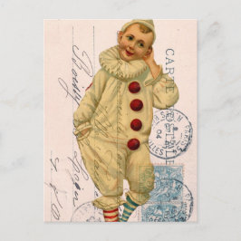 Postal Vintage Clown Postcard Digital Art