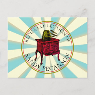 Postal Vintage cocina cocina carta de recetas personaliza