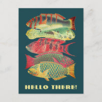Vintage Colorers Barrier Reef Fish Hola